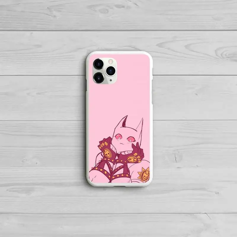 

JOJO BIZARR ADVENTUR Phone Case Candy Color White for iPhone 11 pro XS MAX 8 7 6 6S Plus X 5S SE 2020 XR