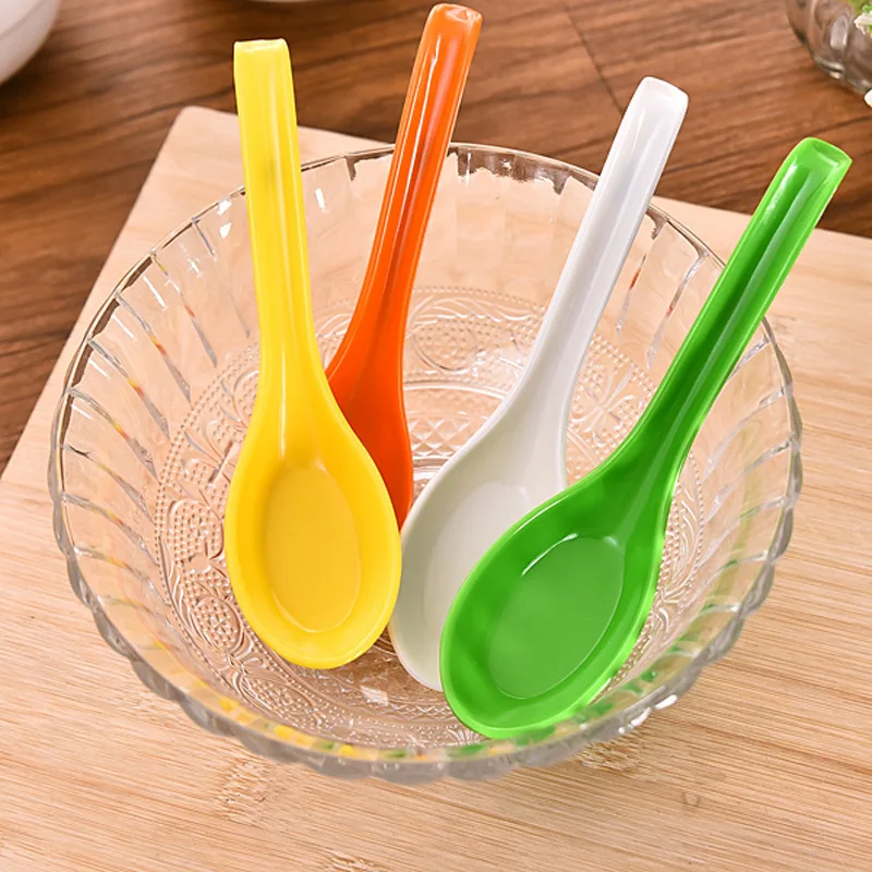 1PC Candy Color Long Handle Soup Spoons Tea Coffee Stirring Flatware Rice Ladle Spoon Meal Dinner Scoops Kitchen Supplies | Дом и сад