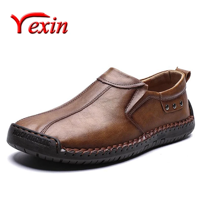 

Мужские мокасины из натуральной кожи, повседневные туфли на плоской подошве, для вождения, большой размер 38-48, весна-осень