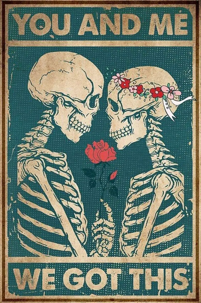 

You and Me We Got This Retro Metal Tin Sign Vintage Aluminum Sign for Home Coffee Wall Decor 8x12 Inch