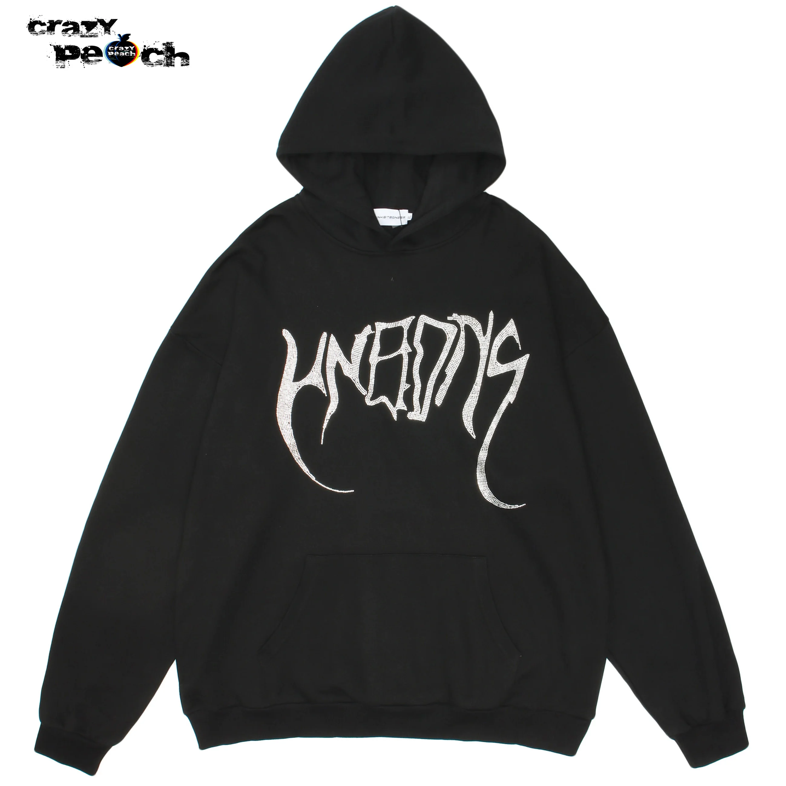 

Vintage Punk Y2k Gothic Mens Hoodie Streetwear Diamonds Retro Letter Homme Oversize Anime Hoodie Harajuku Men Letter Hoodies