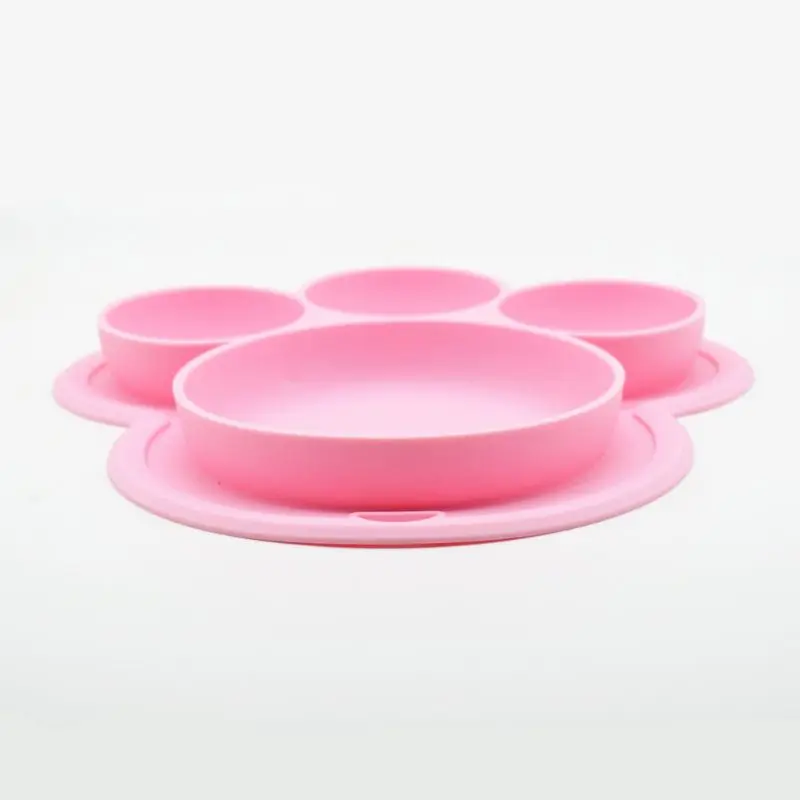 

Baby Feeding Bowl Kids Silicone Dinner Plate Suction Cup Hanging Hole Lid Baby Tableware Suction BPA Free Feeding Baby Dish^