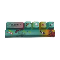 6pcs pbt personalized five side dye subbed oem profile keycap for mechanical keyboard kailh gateron outemu cherry mx