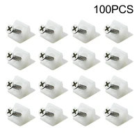 100pcs solid plastic drawer base durable back wall clip cabinet home with nail wedge furniture accessory easy install fastener