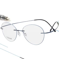 retro large oval lens business elite rimless frameless ultra light portable reading glasses box 0 75 1 1 5 1 75 2 to 4