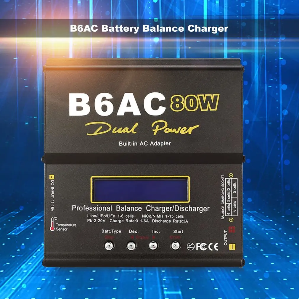 IMAX B6/6AC EU/US 80W 6A Lipo NiMh Li Ion Ni Cd RC Баланс Charger10W 2A разрядник с адаптером 15V/6A AC/DC для