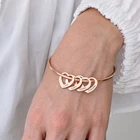 Индивидуальный Женский браслет из нержавеющей стали, индивидуальное название, в форме сердца, Женский индивидуальный ювелирный подарок