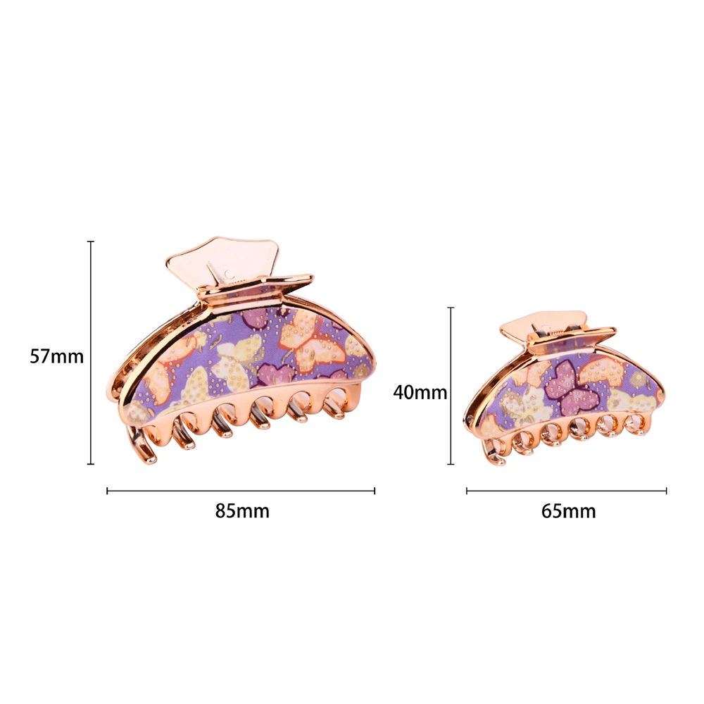 Заколка краб женская с бабочкой модный элегантный зажим для волос аксессуар на
