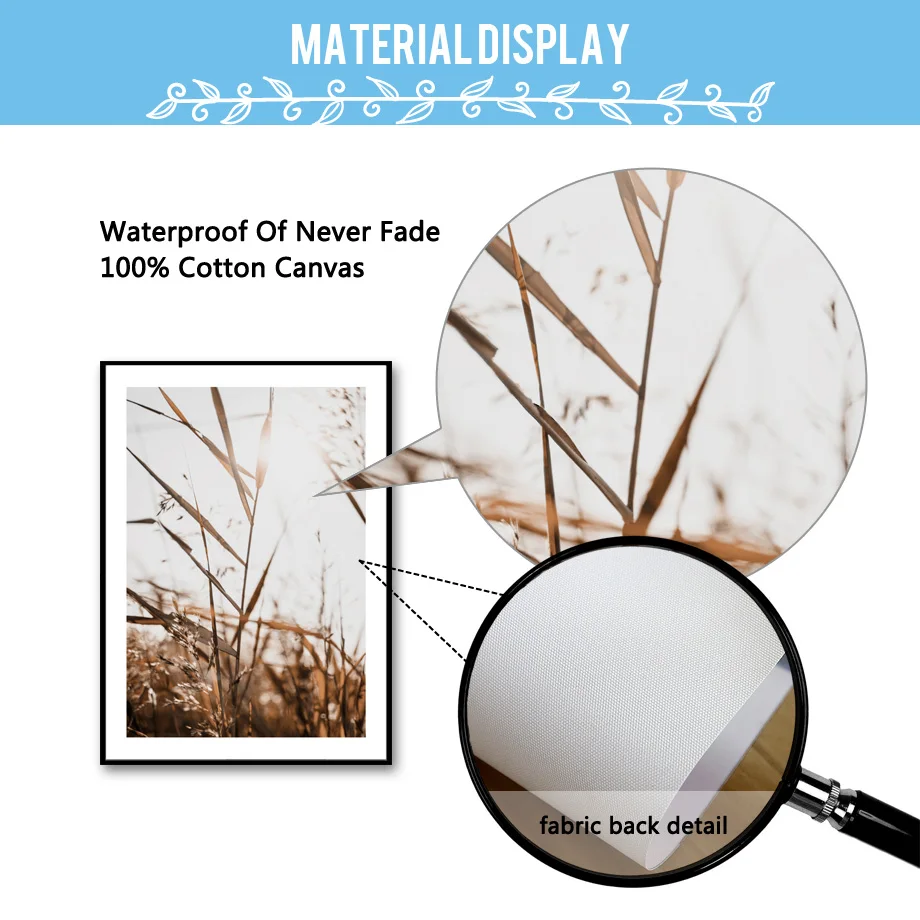 

Flower Leaves Wheat Plant Farm Quotes Wall Art Canvas Painting Nordic Printed Poster Wall Pictures For Living Room Decoration