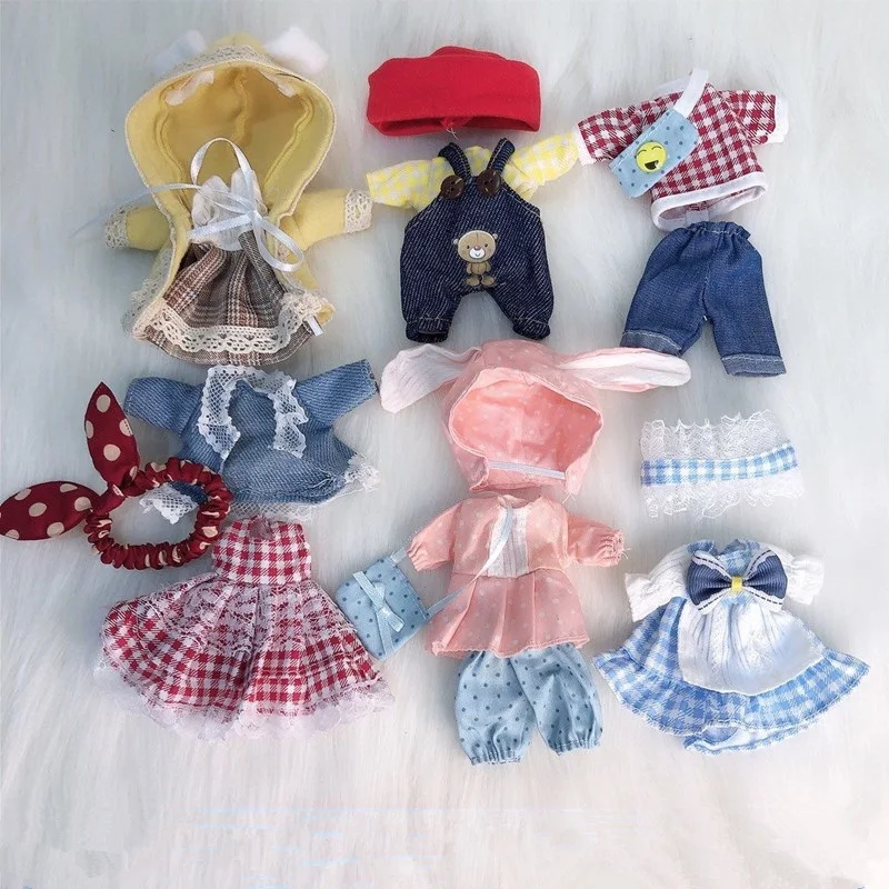 

1/8 Bjd Baby Doll Clothes Casual Dress Skirt 16 Cm Dress Up Accessories OB11 Doll Clothes Suit