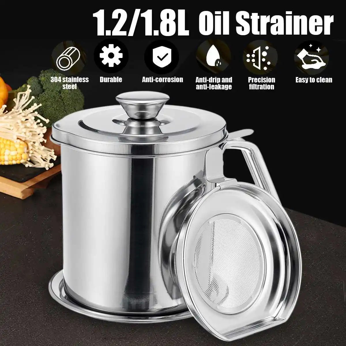 

Емкость для масляного фильтра из нержавеющей стали, 1,8 л