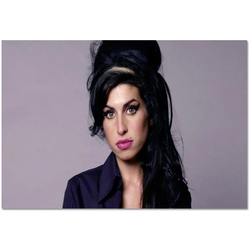 

Модный классический постер на заказ Amy Winehouse, Картина на холсте, домашний декор, ткань, шелковая ткань, настенный постер для гостиной