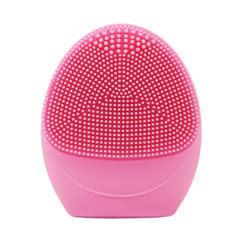 Face Cleaning Electric Facial Cleansing Brush Vibration Skin Remove Blackhead Pore Cleanser Waterproof Silicone Face care - Цвет: Коричневый