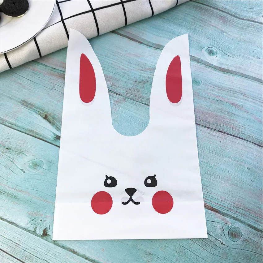 19 10 шт./лот милый с кроличьими ушами для печенья сумки подарочные пакеты для конфет Печенье закуски выпечка посылка Свадебные сувениры подарки пасхальное украшение - Цвет: 19