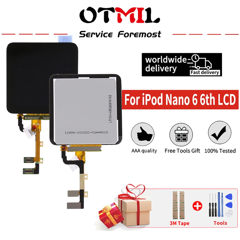 100% протестированный для iPod Nano 6 го ЖК дисплей с аналогичным nano6 отображения