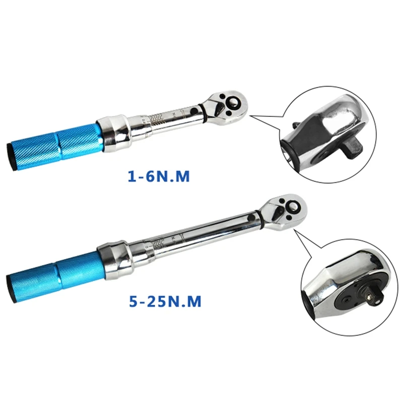 

1/4inch Ratchet Torque Wrench Adjustable Hand Spanner Bike Manual Repair Assembly Car