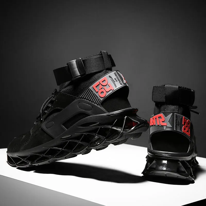 

Shoes Men's 2020 New Trendy Blade Running Shoes High Top Casual Sports Shoes High Quality Non-slip Man Athletic Jogging Shoes