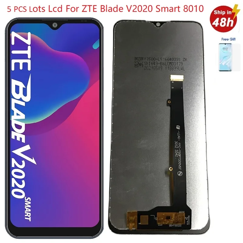 Pantalla Lcd inteligente para m&oacute;vil, montaje de pantalla t&aacute;ctil para ZTE Blade V2020, 6,82 pulgadas, 8010, lote de 5 unidades-0