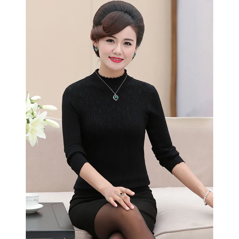 Новинка 2020 свитер для мам среднего возраста на весну и осень трикотажный джемпер