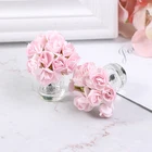 112 кукольный домик миниатюрная розовая стеклянная бутылка цветочный Декор для дома