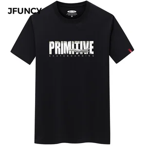 JFUNCY Summer Plus Size Men T-shirt Male Short Sleeve Cotton Tshirt Fashion Print Man Casual Tops Oversize S-6XL Loose Clothes