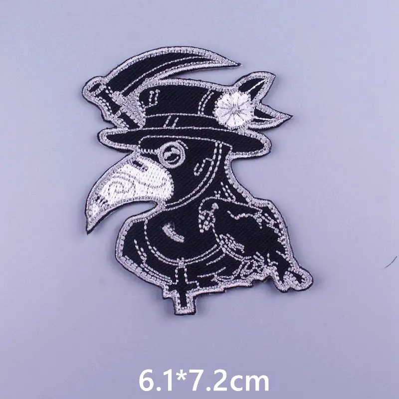 Чумной доктор патч панк одежда вышитые патчи для мужских пиджака Аппликации