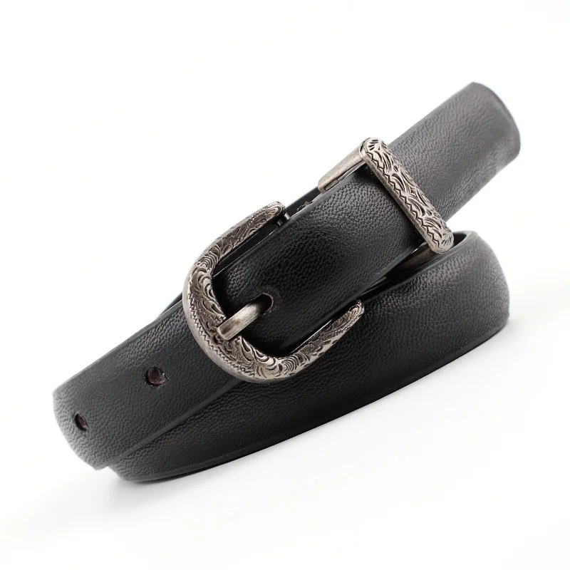 hup women black leather western cowgirl waist belt metal buckle waistband new hot belts for women luxury designer brand free global shipping