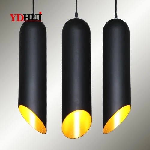 Современный цилиндрический алюминиевый подвесной светодиодный светильник