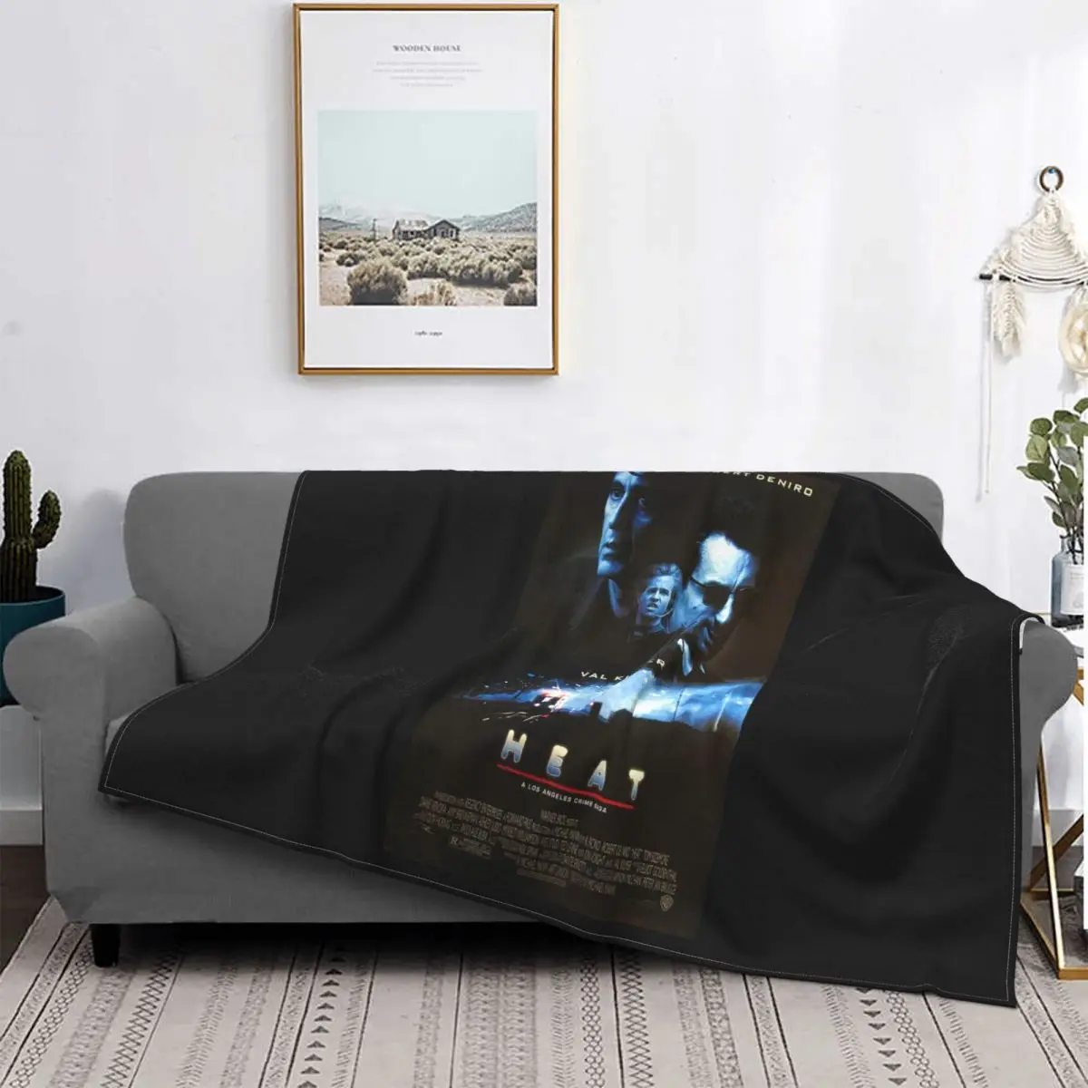 Культовый плакат из классического фильма Heat Al Pacino Роберт Де Ниро черные