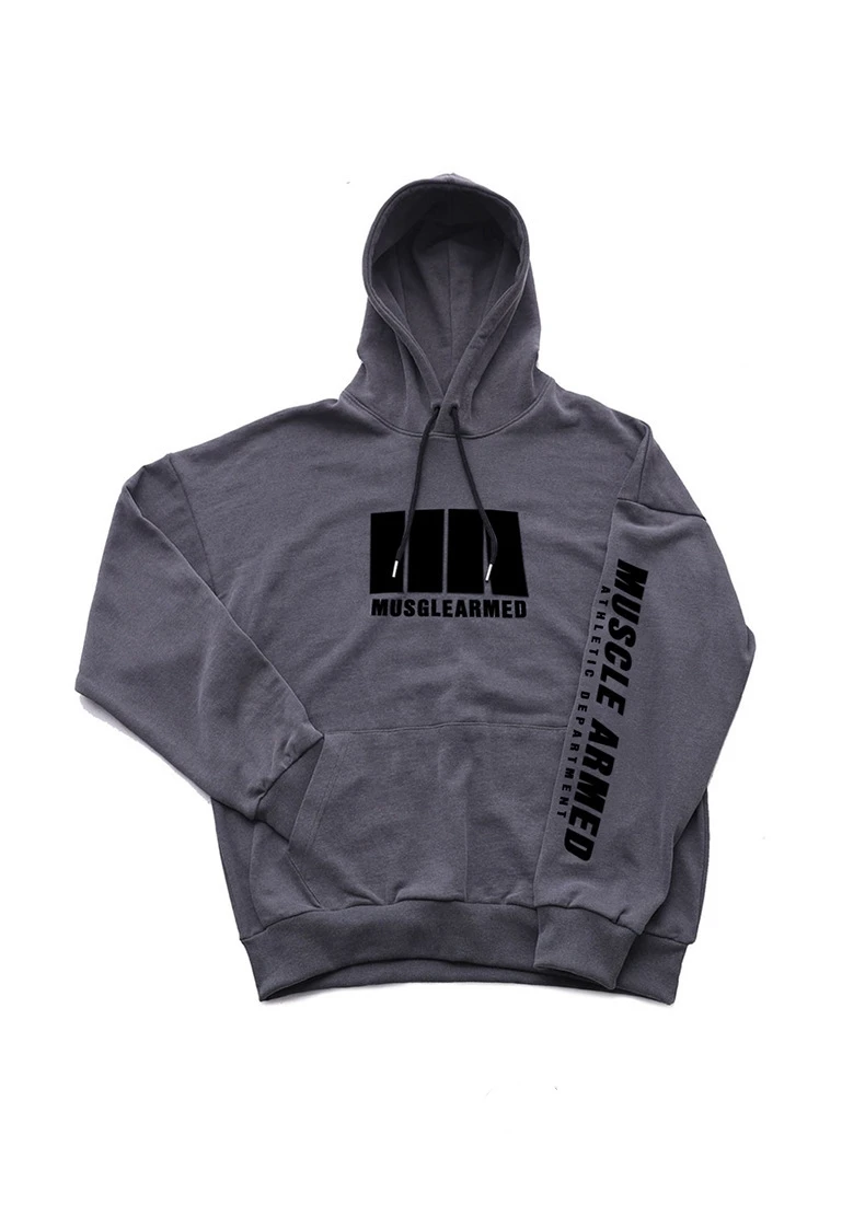 

Men Running Sport Hoodie Sweatshirt Gym Fitness Training Outerwear Jacket Male Compression Black Solid Jogging Crossfit Clothing