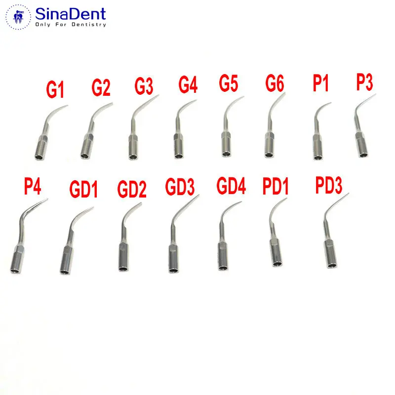 5Pcs/Pack Dental Ultrasonic Scaler Tips G1 G2 G3 G4 G5 G6 P1 P3 P4 GD1 GD2 GD3 GD4 PD1 PD3 PD4 for EMS Woodpecker DTE Satelec