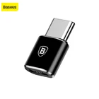 Адаптер Baseus Micro USB Type C OTG, конвертер для Macbook телефона Type-c папа-мама, разъем Type-c OTG, зарядный кабель