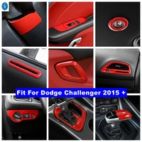 gear box air ac door handle reading lights control panel cover trim for dodge challenger 2015 2021 red accessories interior