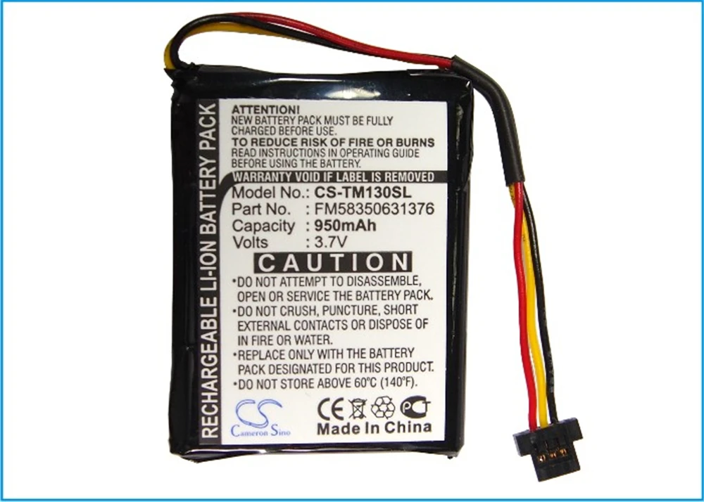 

Cameron Sino 950mAh Battery for TomTom One 125, One 130, One 130S ,FM58350631376, VF2