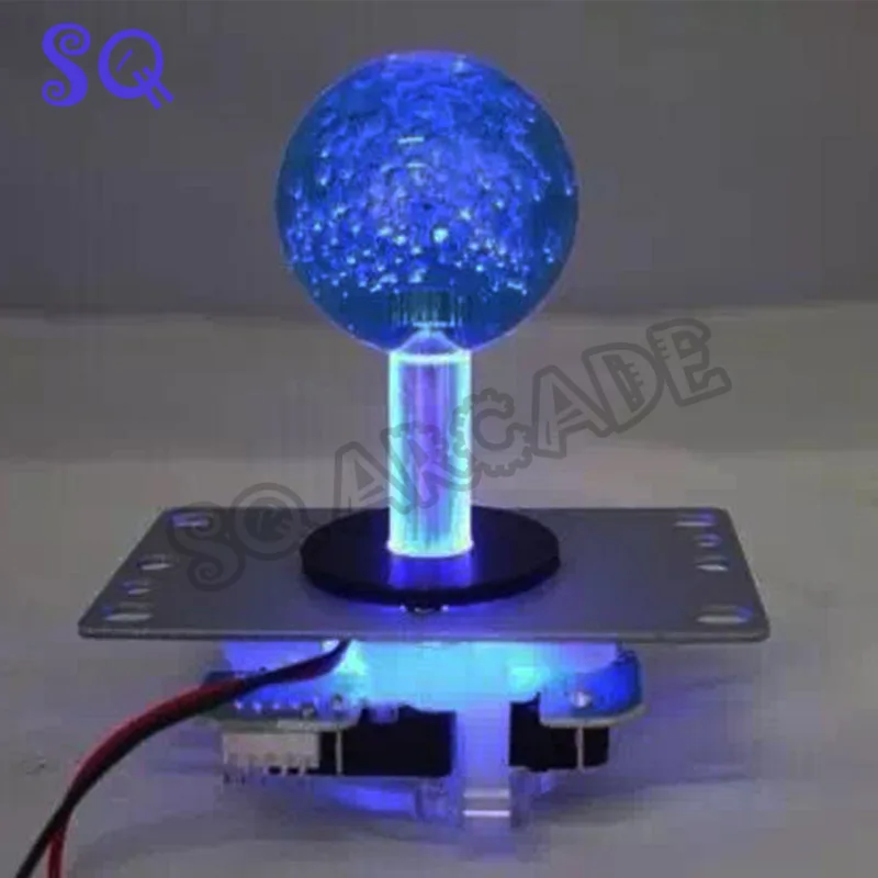 

Newest LED Joystick with 40mm Crystal Babble ball top 2 colors Arcade Illuminated LED Joystick with 8 way 4 way restrictor