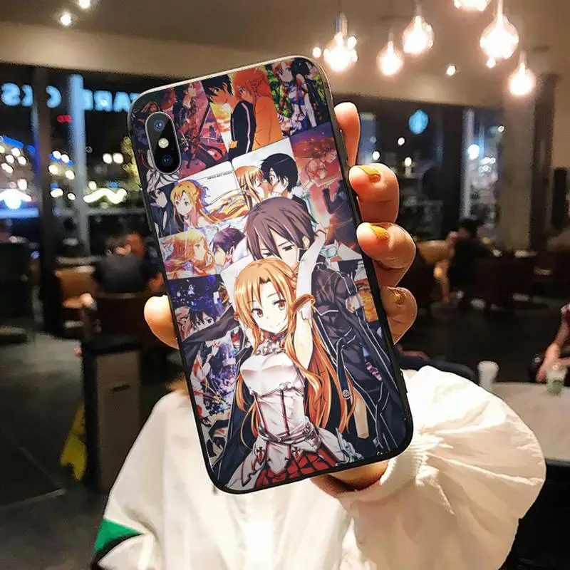 

Japan anime Sword Art Online Phone Case for iPhone 11 12 pro XS MAX 8 7 6 6S Plus X 5S SE 2020 XR
