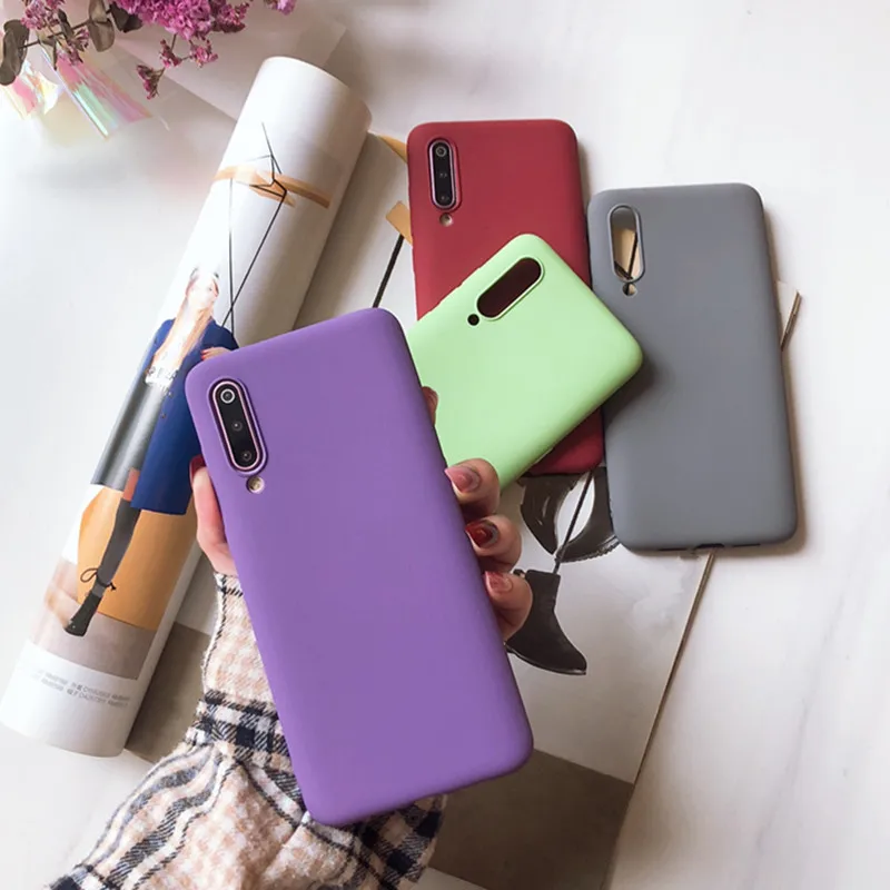Матовый однотонный фиолетовый чехол для телефона Xiao mi Red Note 4A 4X5 5A 6 6A 7 8 8SE 9 9SE Lite Pro