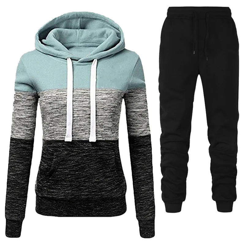 

Yes 2021 Letter Long Sleeve Tracksuit Women Running Set Winter Fall Jogging Sweat Pants Sportswear Female Sport Suits Hoodies