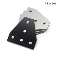 10pcs 5 hole 90 degree joint board plate corner angle bracket connection joint strip for 2020 aluminum profile 3d printer frame