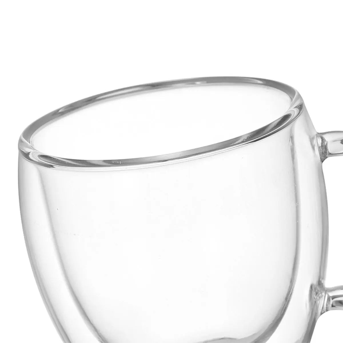 

4pcs/set 200ml Double Wall Glass Cup Beer Cups Heat-resistant Coffee Cups with Handle Drinkware Tea Mugs Transparent Mug