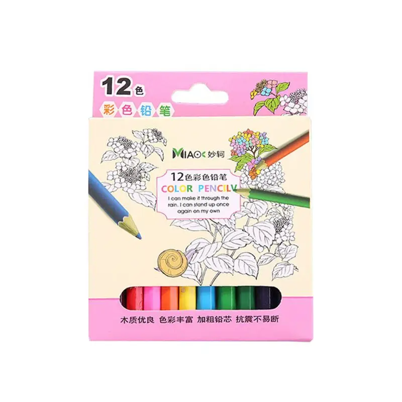 12/24 цветные карандаши из натурального дерева для рисования школы офиса художника