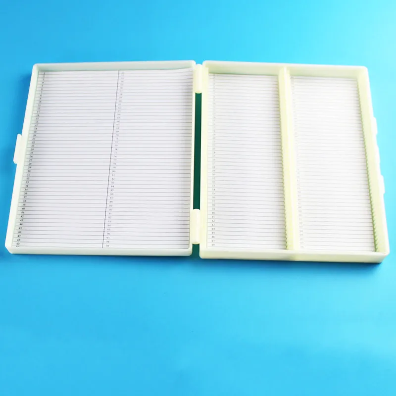 Микроскоп слайд коробка био ломтик биологическая патология пластиковые ломтики