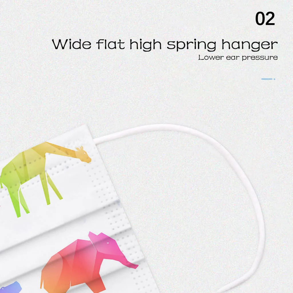 

100PC Children's Disposable Breathable Non wove Face Mask Denta Industrial mascarilla 3 Layer Ply Filter Earloops Masks