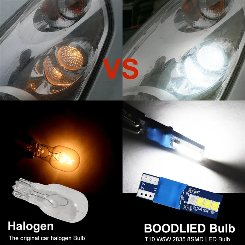 

10pcs/lot Reading Light T10 2835SMD 8leds White Blue Vehicle Panel Lamps Auto Interior Reading Lamp Bulb Light Dome Festoon