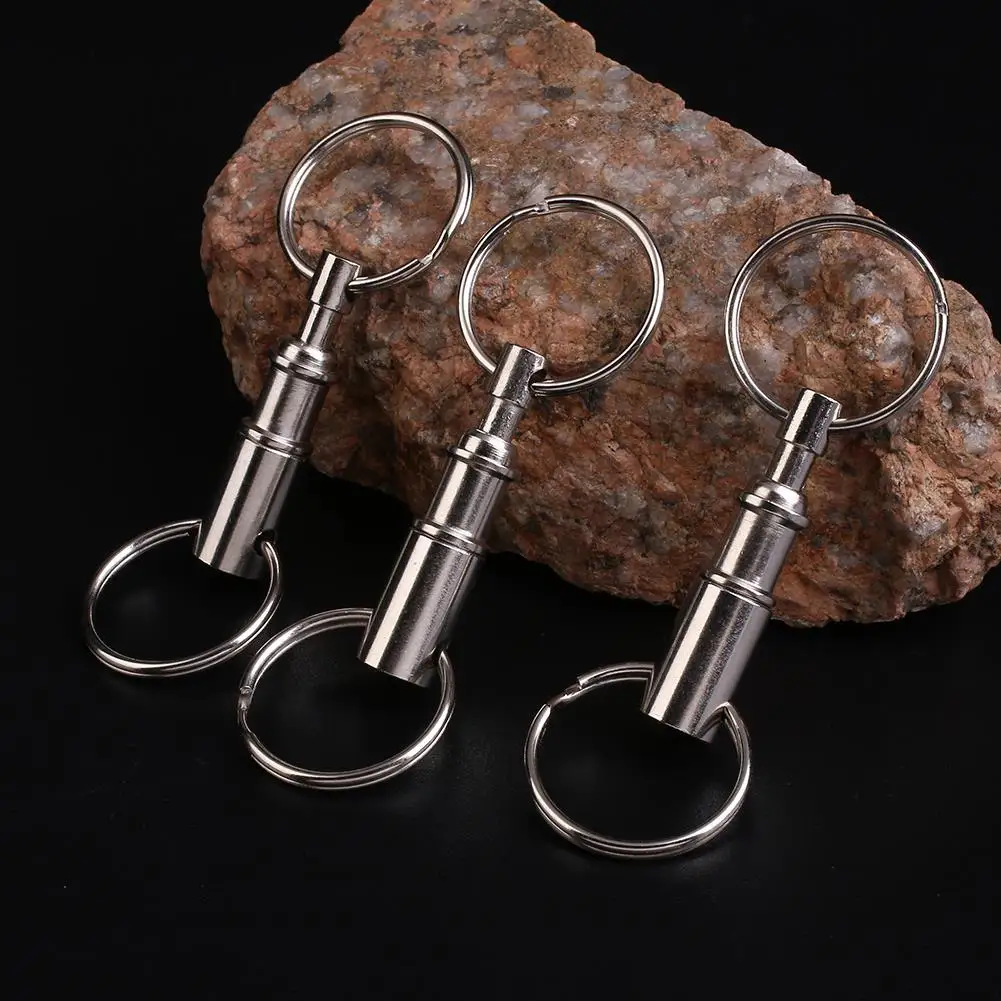 

QD Keychain Quick Detachable Climbing Camping Double Key Ring Carabiner