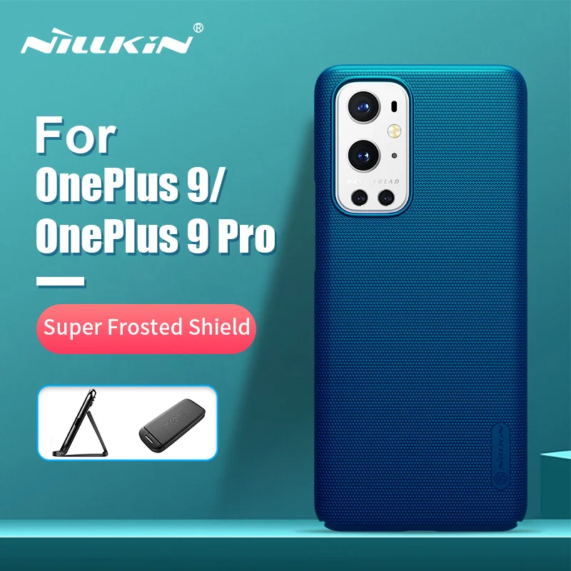 for oneplus 9 pro phone case nillkin super frosted shield case anti fingerprint hard back gift holder for one plus 9 free global shipping