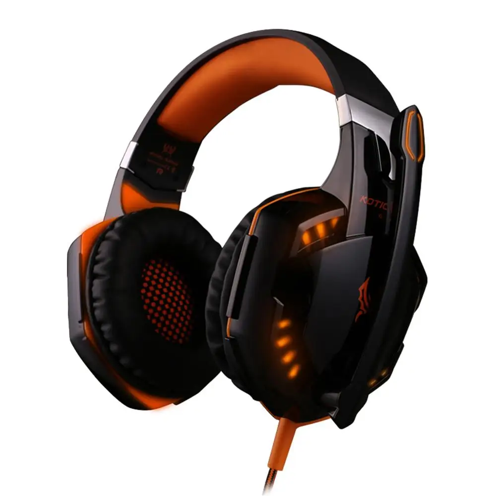 

Kotion Each G2000 Big Gaiming Headsets Gamer Stereo Wired Headphones with Microphone LED Light for PC PS4 Laptop Xbox One