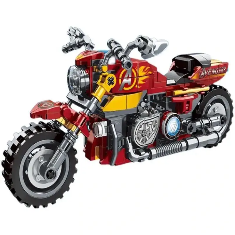 

Children's Toys With Building Blocks Boy's Assembly Marvel Avenger Alliance Small Particle Toy Car Children's Birthday Gift