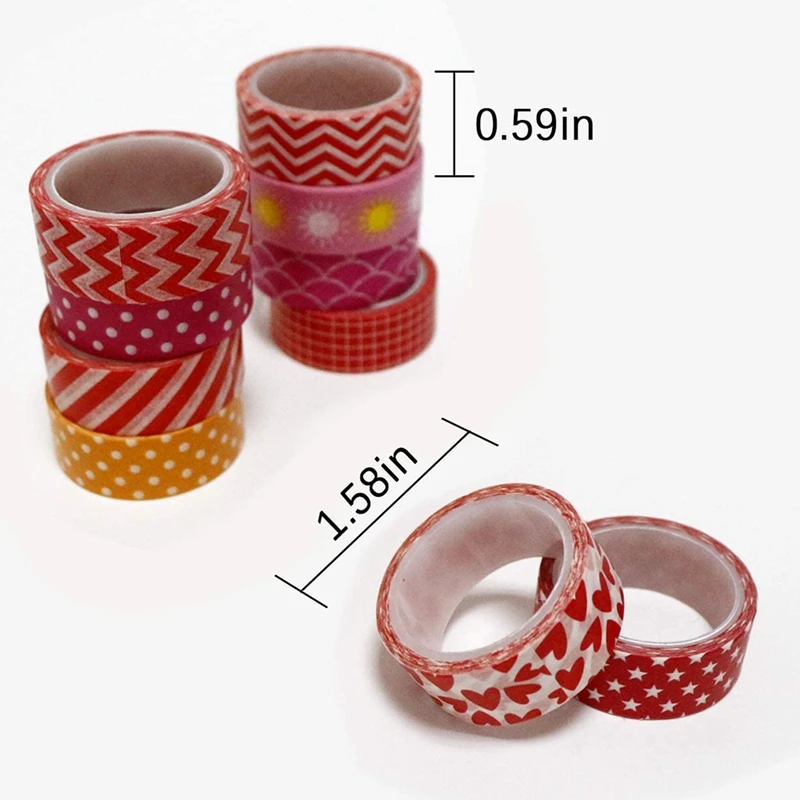 

20 Rolls Washi Tape Set, 15mm Wide Decorative Color Tape for DIY Diary, DIY Decoration and Craft Supplies