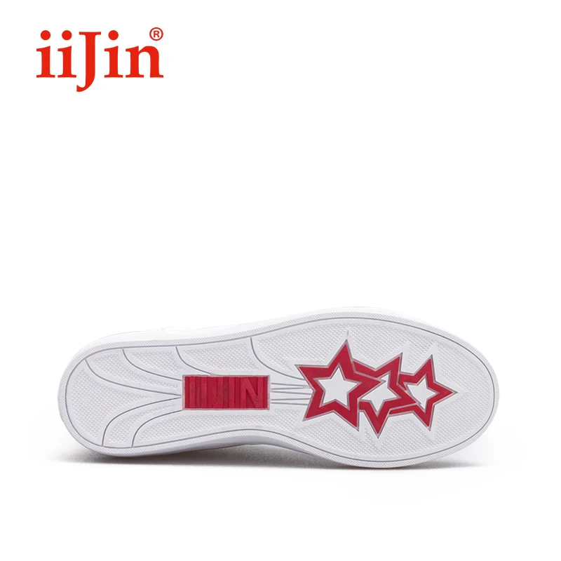 

Invisible height inner heel increasing flats sneakers PU leather low top lace up casual female women's shoes